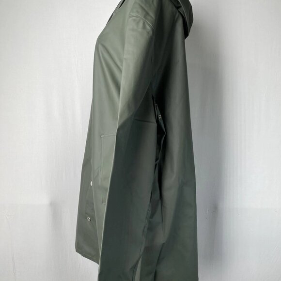Stutterheim Unisex Stockholm Lightweight Rain Coat Size XXL Green - Picture 11 of 13